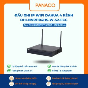 Đầu ghi camera Wifi 4 kênh Dahua DHI-NVR1104HS-W-S2-FCC