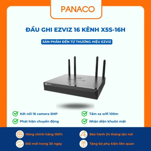 Đầu ghi Ezviz 16 kênh X5S-16H model CS-X5S-16H