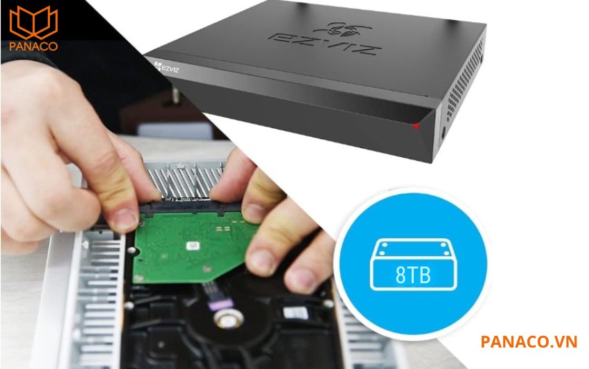 Hỗ trợ một khe cắm ổ cứng HDD với dung lượng tối đa lên đến 8TB