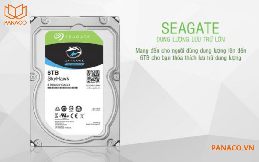 Hỗ trợ tối đa 1 ổ cứng lên đến 6TB giúp lưu trữ được dữ liệu trong thời gian dài