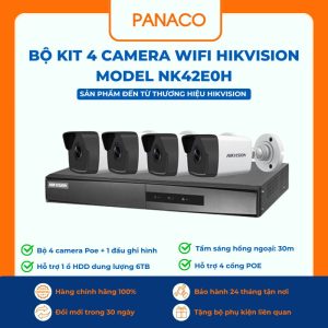 Bộ KIT Poe 4 camera Hikvision 2.0MP NK42E0H