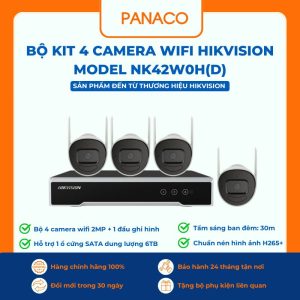 Bộ KIT 4 camera wifi Hikvision 2.0MP model NK42W0H(D)