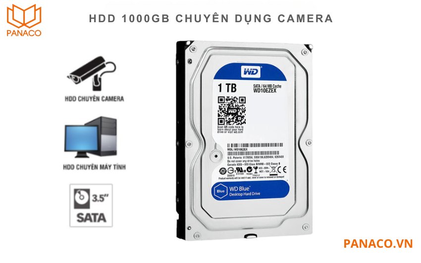 Bộ 6 camera của PANACO đi kèm với ổ cứng camera 1000GB