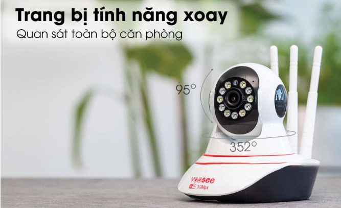 Camera Yoosee có tính năng xoay 360 độ linh hoạt