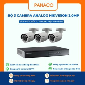 bộ 3 Camera Analog Hikvision 2.0MP