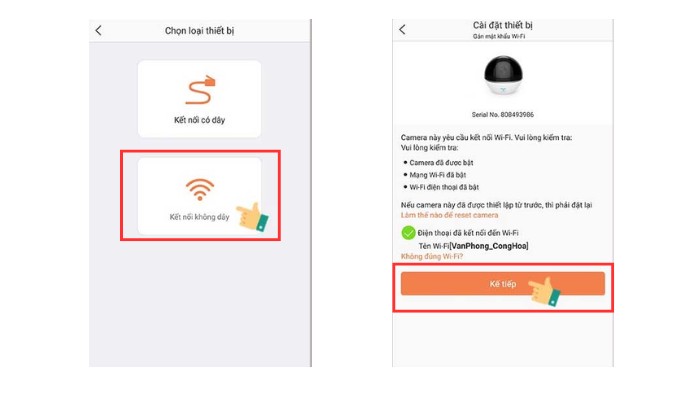 Kết nối camera với wifi