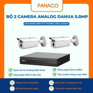 Trọn bộ 2 camera Dahua 5MP Analog