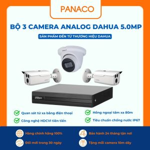 Trọn bộ 3 camera Dahua 5MP Analog