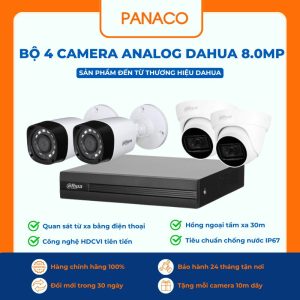 Bộ 4 camera analog dahua 8.0mp