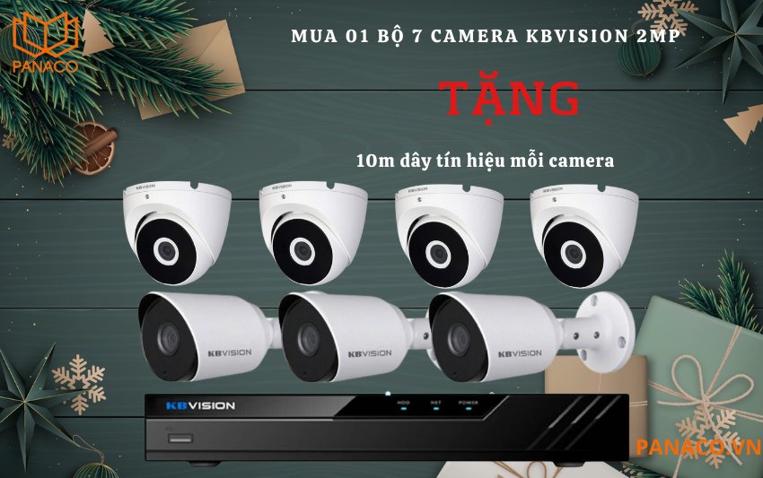 Bộ 7 camera 2.0MP Kbvision