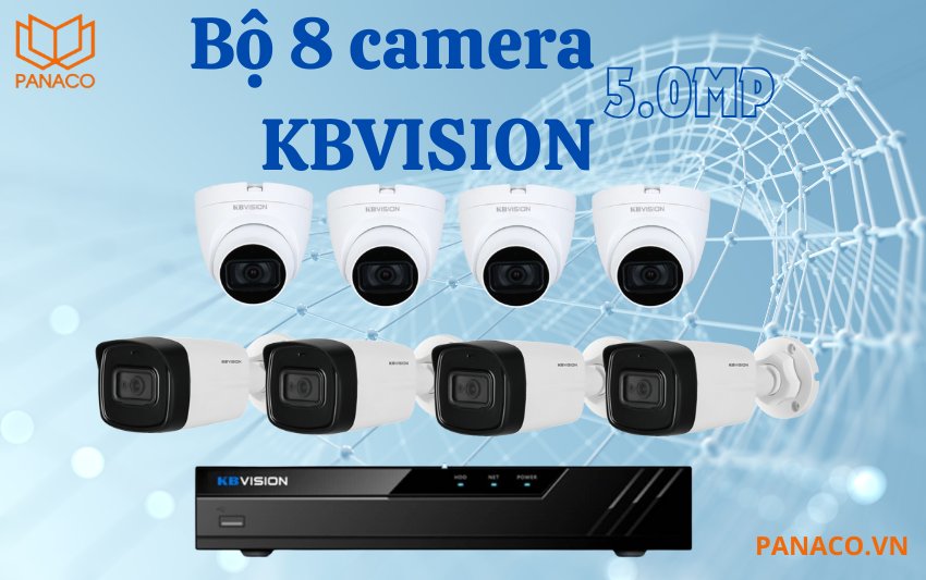 Bộ 8 camera 5.0MP Kbvision