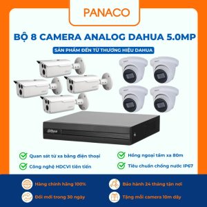 Trọn bộ 8 camera Dahua 5MP Analog