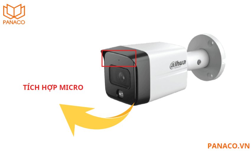 Camera Dahua thu âm lại âm thanh nhờ micro