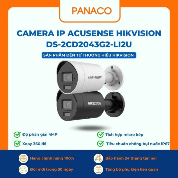 Camera IP Acusense Hikvision DS-2CD2043G2-LI2U