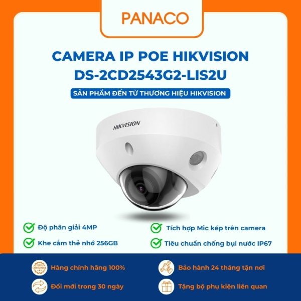 Camera IP POE Hikvision DS-2CD2543G2-LIS2U