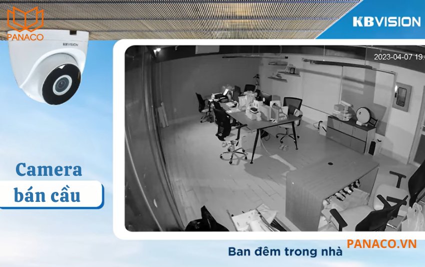 Camera bán cầu Kbvision cho hình ảnh ban đêm rõ nét