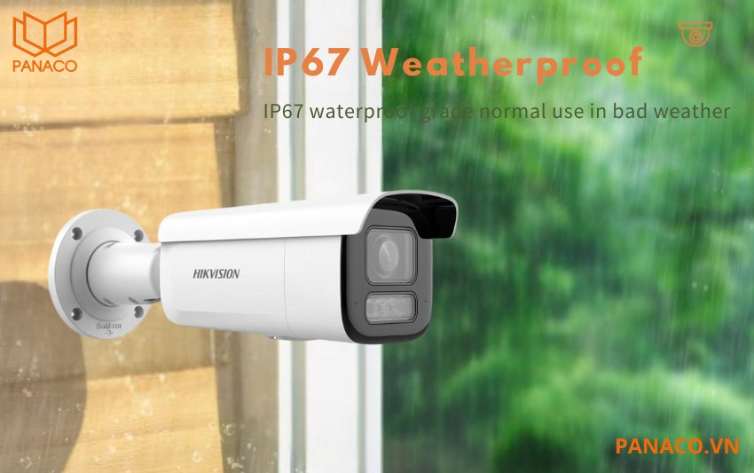 Camera ngoài trời hikvision đạt tiêu chuẩn chống bụi và nước IP67