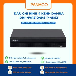 Đầu ghi hình 4 kênh dahua DHI-NVR2104HS-P-4KS3