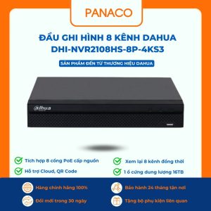 Đầu ghi hình 8 kênh dahua DHI-NVR2108HS-8P-4KS3