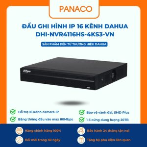 Đầu ghi hình IP 16 kênh dahua DHI-NVR4116-4KS3-VN