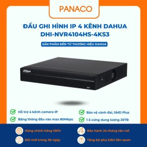 Đầu ghi hình IP 4 kênh dahua DHI-NVR4104HS-4KS3