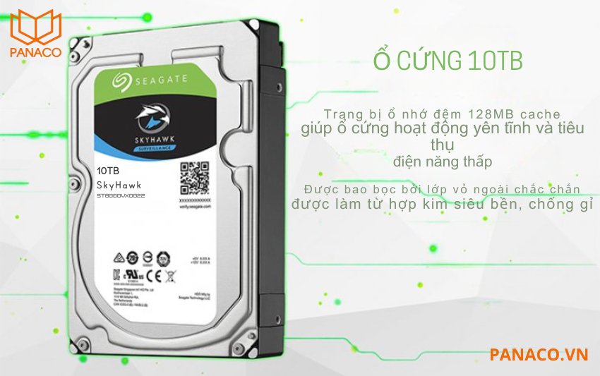 Đầu ghi iDS-7208HQHI-M1/XT có 1 cổng SATA hỗ trợ ổ cứng lên đến 10TB