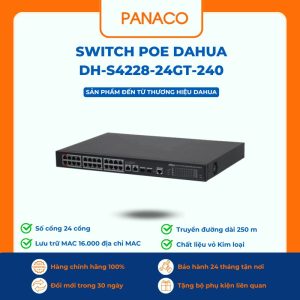 Switch PoE Dahua 24 Port DH-S4228-24GT-240