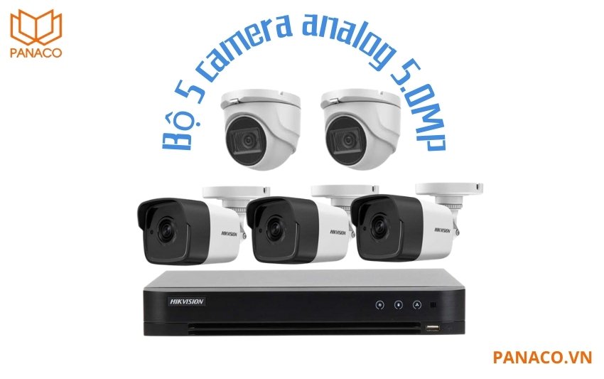 Trọn bộ 5 camera hikvision