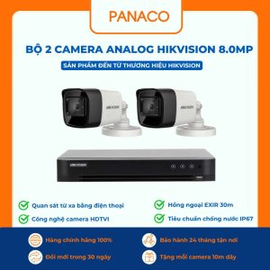 bộ 3 Camera Analog Hikvision 8MP