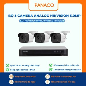 bộ 3 Camera Analog Hikvision 5MP