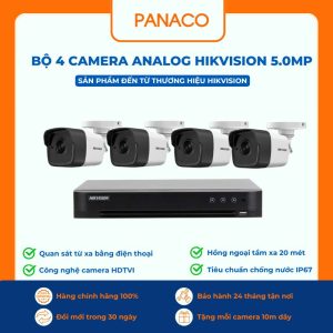 bộ 4 Camera Analog Hikvision 5MP