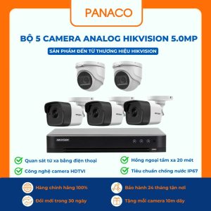 bộ 5 Camera Analog Hikvision 5MP