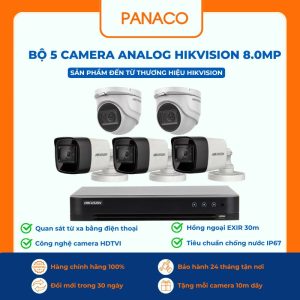 bộ 5 Camera Analog Hikvision 8MP