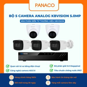 bộ 5 Camera Analog KBVISION 5MP