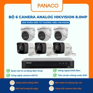 bộ 6 Camera Analog Hikvision 8MP