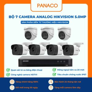 bộ 7 Camera Analog Hikvision 5MP