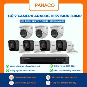 bộ 7 Camera Analog Hikvision 8MP