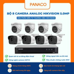 bộ 8 Camera Analog Hikvision 5MP