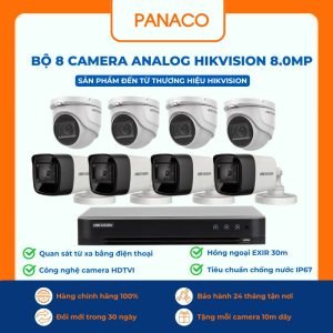 bộ 8 Camera Analog Hikvision 8MP