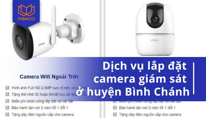 Dịch vụ lắp đặt camera ở huyện Bình Chánh