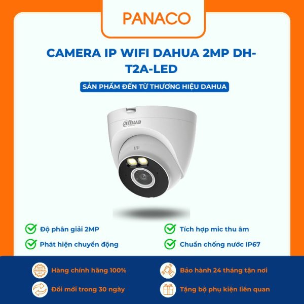 Camera IP Wifi Dahua 2MP DH-T2A-LED