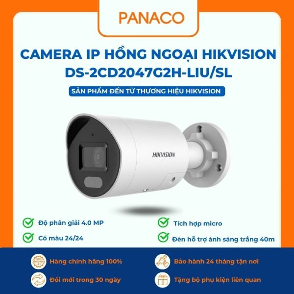 Camera IP hồng ngoại Hikvision DS-2CD2047G2H-LIU/SL