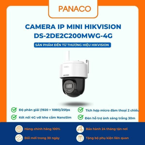 Camera IP mini Hikvision DS-2DE2C200MWG-4G