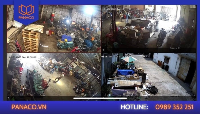 Camera lắp trong xưởng Minh Yên Quận 9 theo dõi khu vực gia công rõ nét