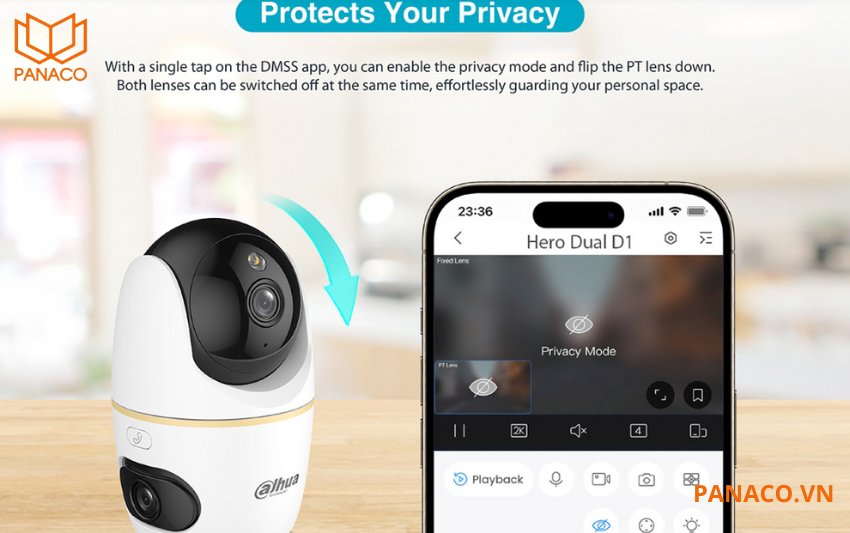 Camera wifi Dahua hỗ trợ chế độ riêng tư