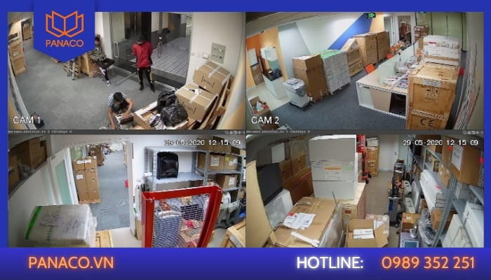 Lắp camera tại kho kiểm soát quá trình nhập – xuất hàng