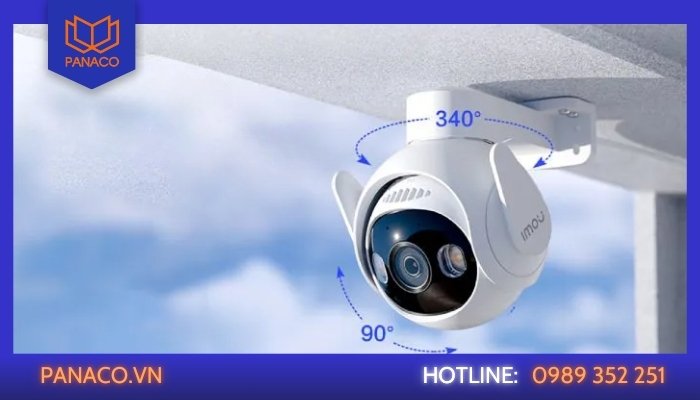 Camera xoay 360 độ cho phép bạn giám sát toàn bộ khu vực mà không cần lắp nhiều thiết bị