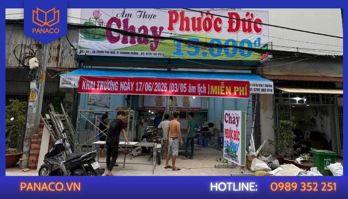 Panaco thi công hệ thống camera quán cơm chay Phước Đức quận 8