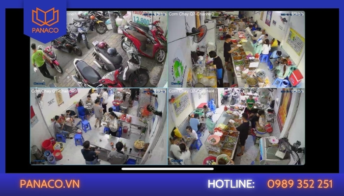 Thi công 7 camera cho Quán gà 33MaMa Hóc Môn