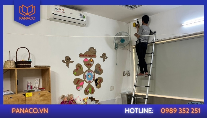Thi công hệ thống camera cho Trường Mầm non Họa Mi quận 12